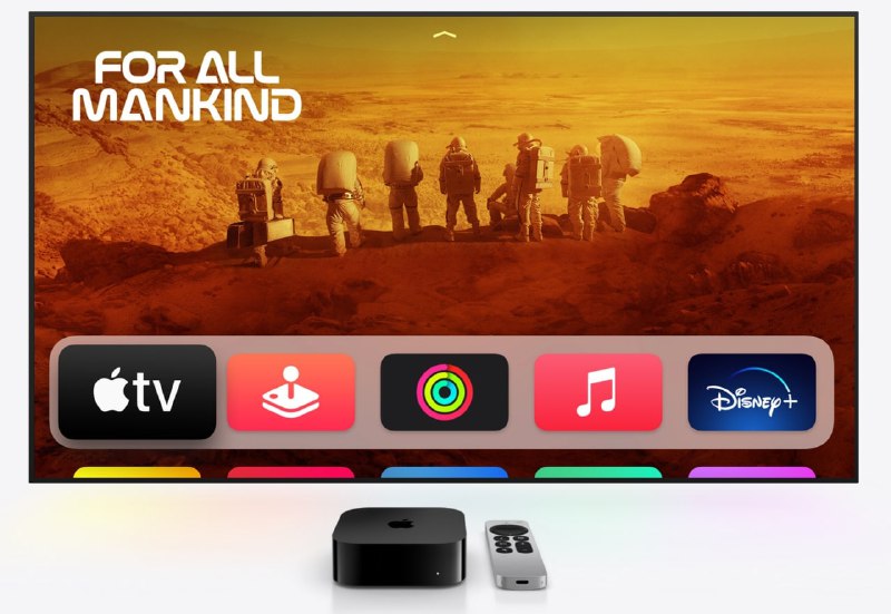 #Apple▎苹果发布新一代 Apple TV- 更新到了A15芯片- 支持HDR10+- 新款遥控器为typeC接口- 顶部Apple的logo去掉了TV字样- 提供两种配置，WiFi / WiFi+以太网，129美元/149美元- 64GB机型阉割掉了网口，128GB保留频道 @AppDoDo